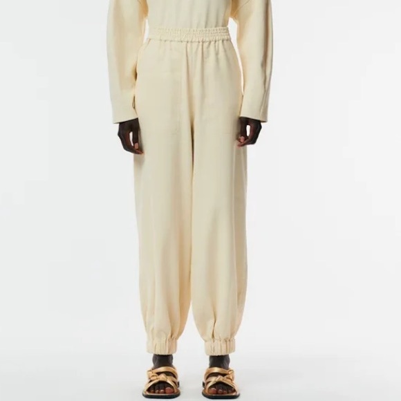 Tibi Pants - NWT Chalky Drape Plashet Jogger Regular In Butter - Size S